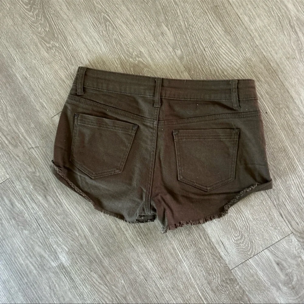 Brown Denim Shorts